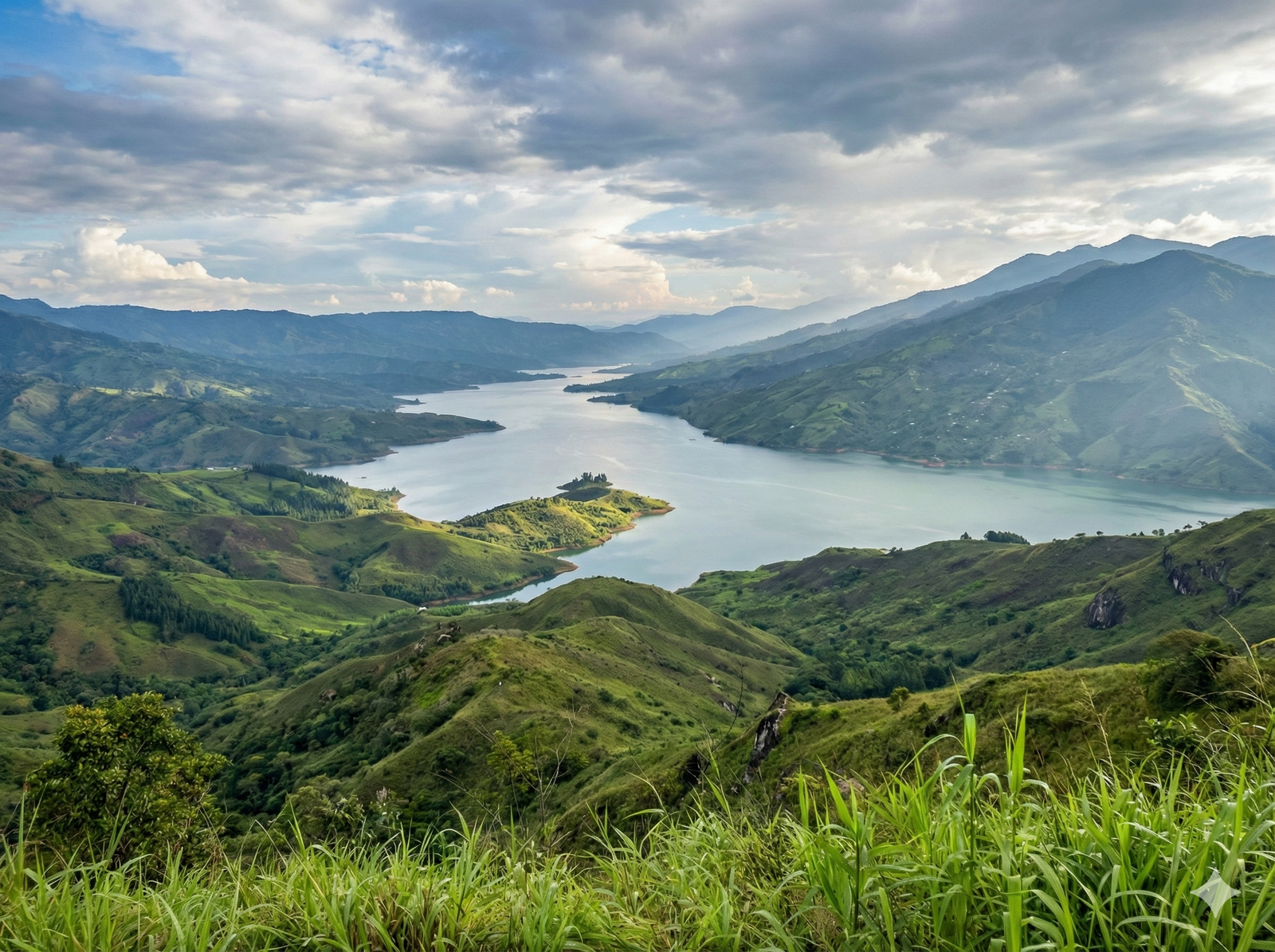 Vista panorámica del paisaje productivo agrícola del Cauca